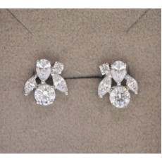 92.5 Sterling Silver Multi Stoned Stud for Girl's
